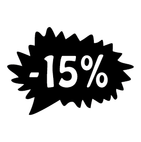 Étiquette soldes promotion -15%